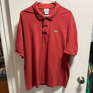 Lacoste Men's Brick Red Polo with Signature Crocodile